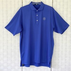 Turtleson Polo Shirt Mens XL‎ Cobalt Blue Roanoke Country Club Logo